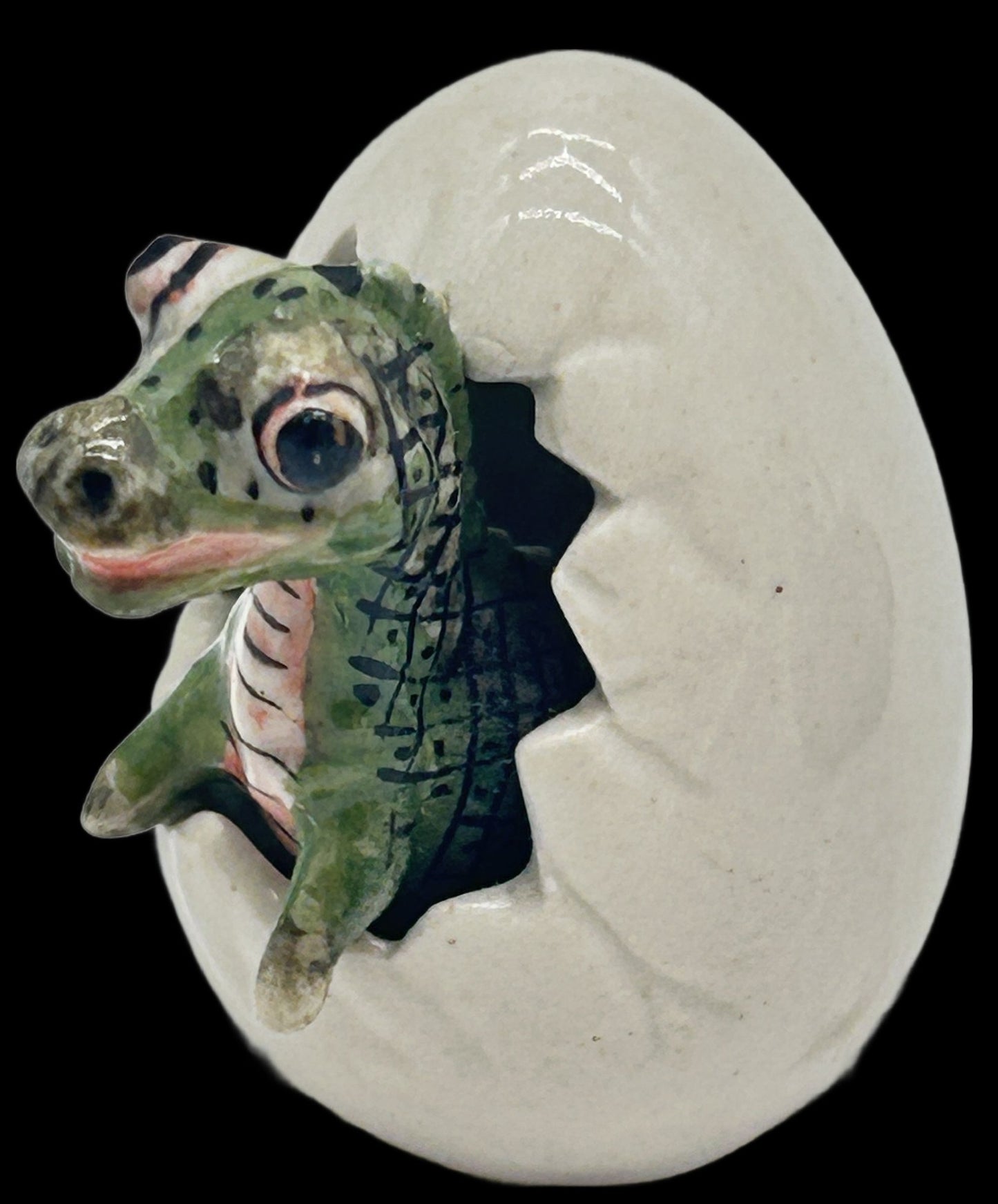 250625-4B Hatching Ceramic Dragon Egg