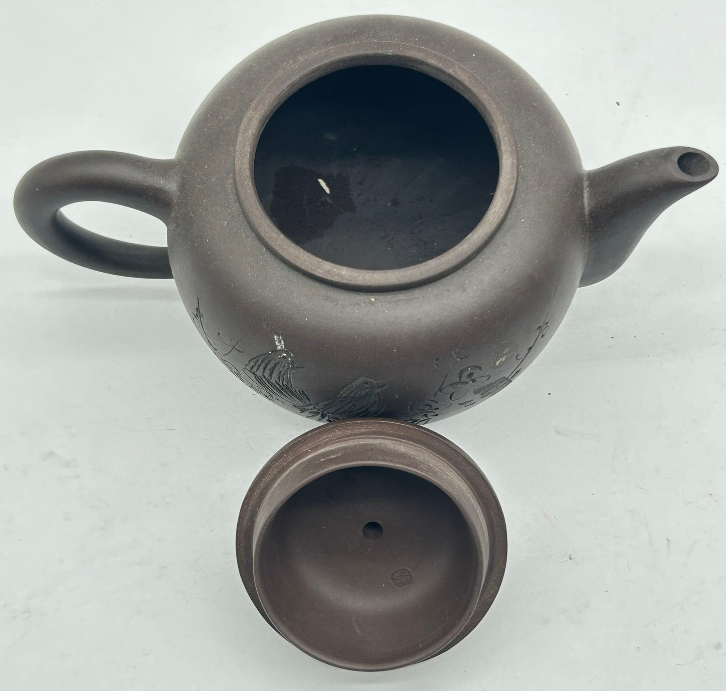 260107-2A Chinese Unglazed Yixing Zisha Purple Clay Teapot