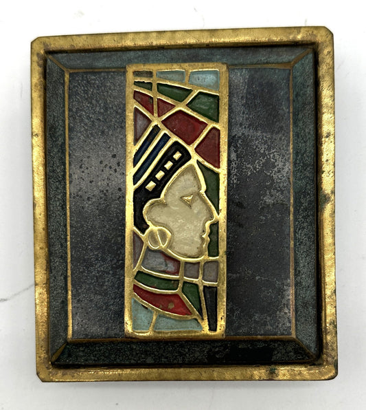 251105-2 Hollywood Regency Brass Cigarette Box