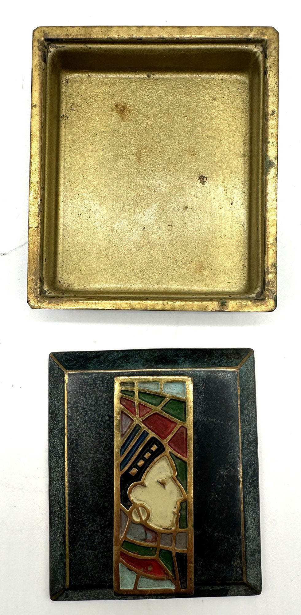 251105-2 Hollywood Regency Brass Cigarette Box