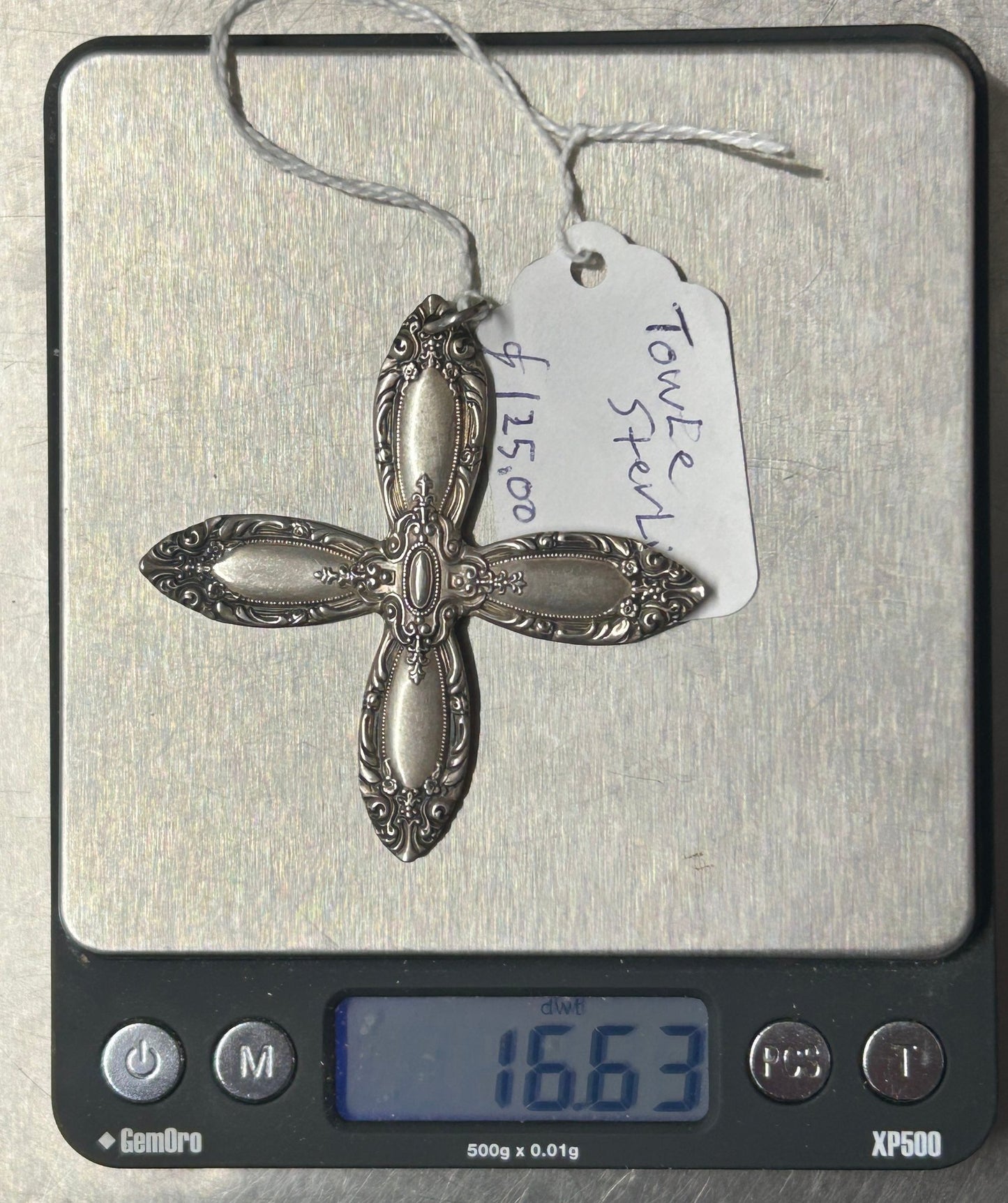 260408-31 Towle Sterling Silver .925 King Richard's Cross Pendant