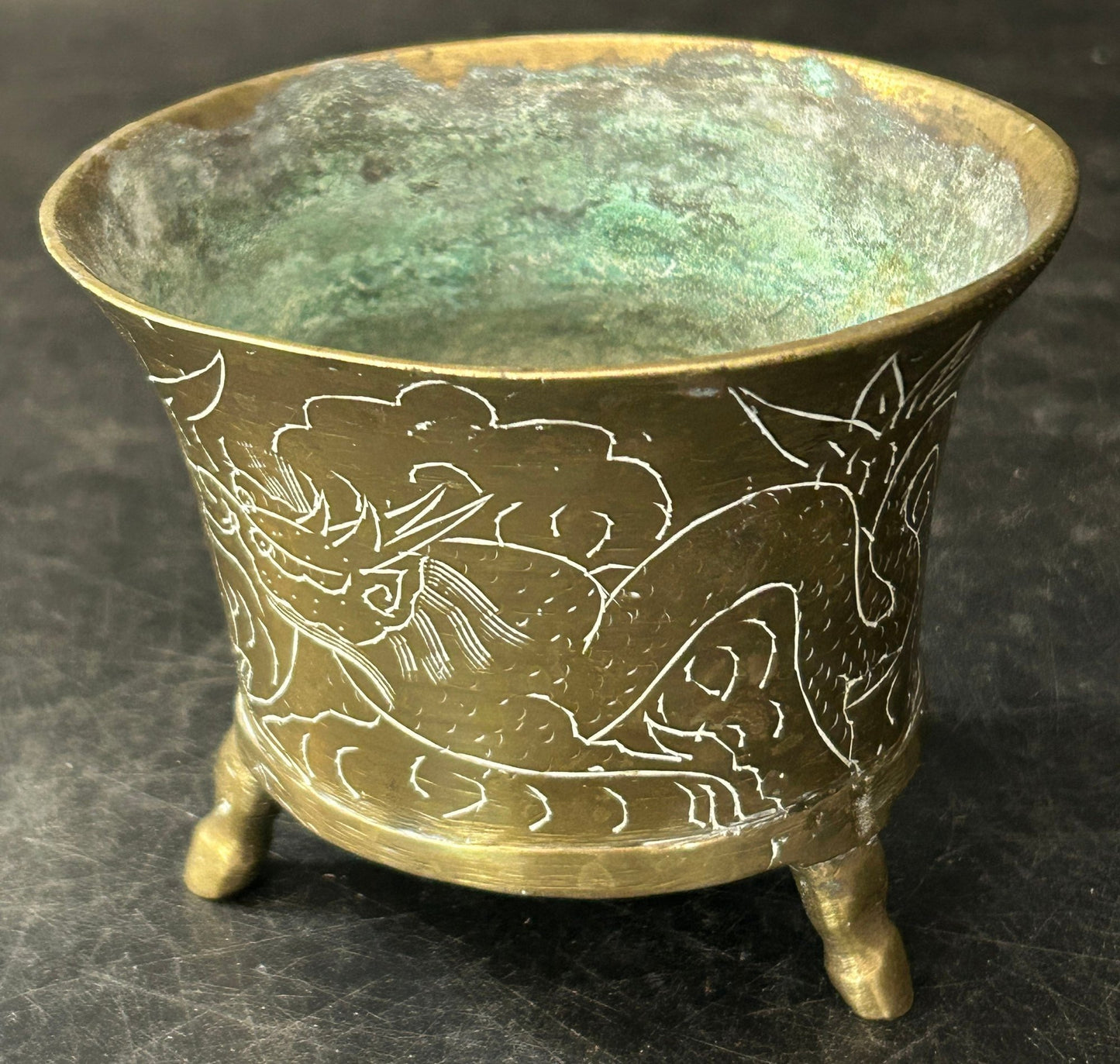 260408-36C Chinese Brass Cache Pot