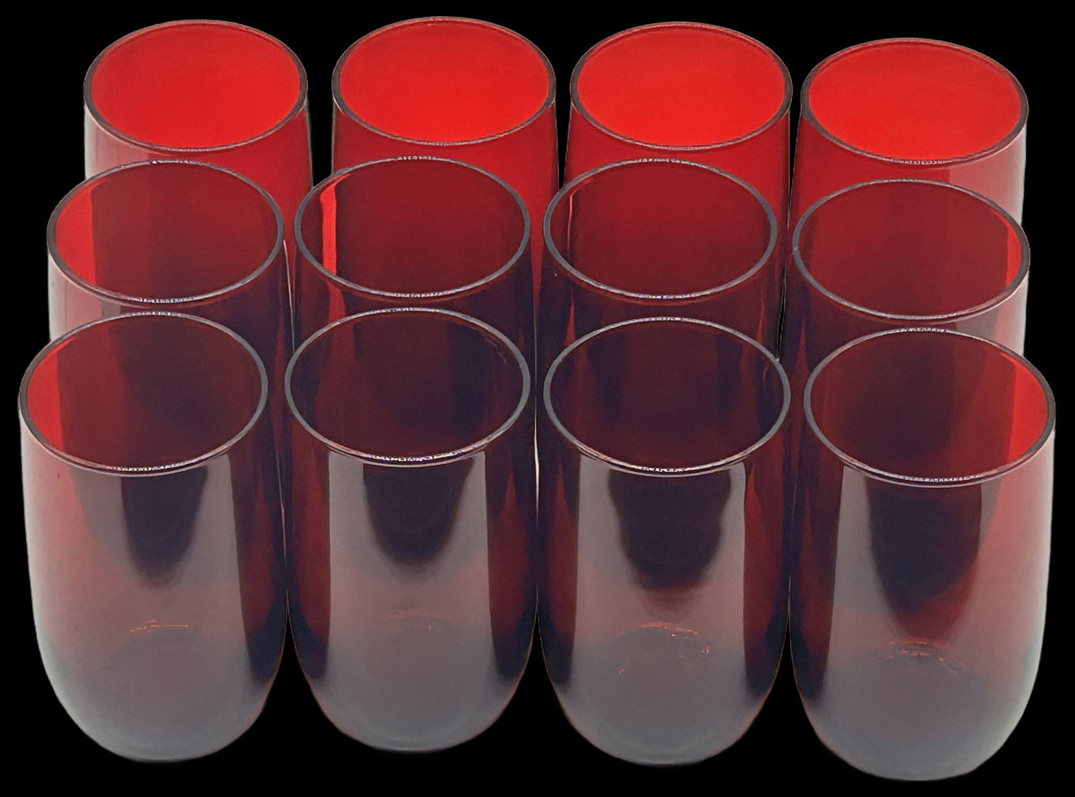 260729-1 Ruby Red Roly-Poly Tumblers