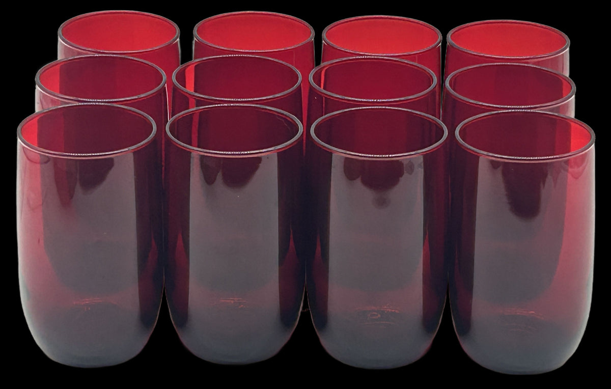 260729-1 Ruby Red Roly-Poly Tumblers