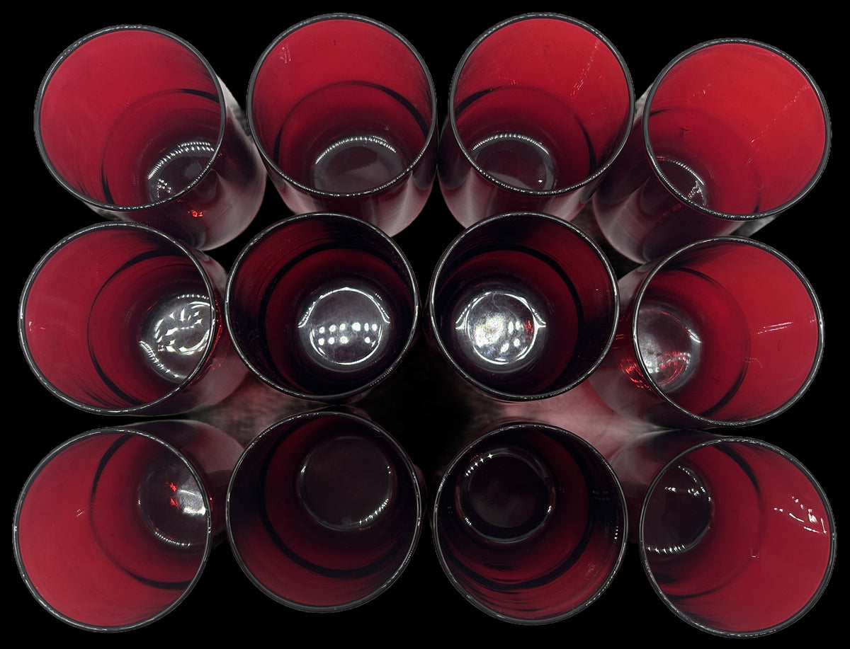 260729-1 Ruby Red Roly-Poly Tumblers