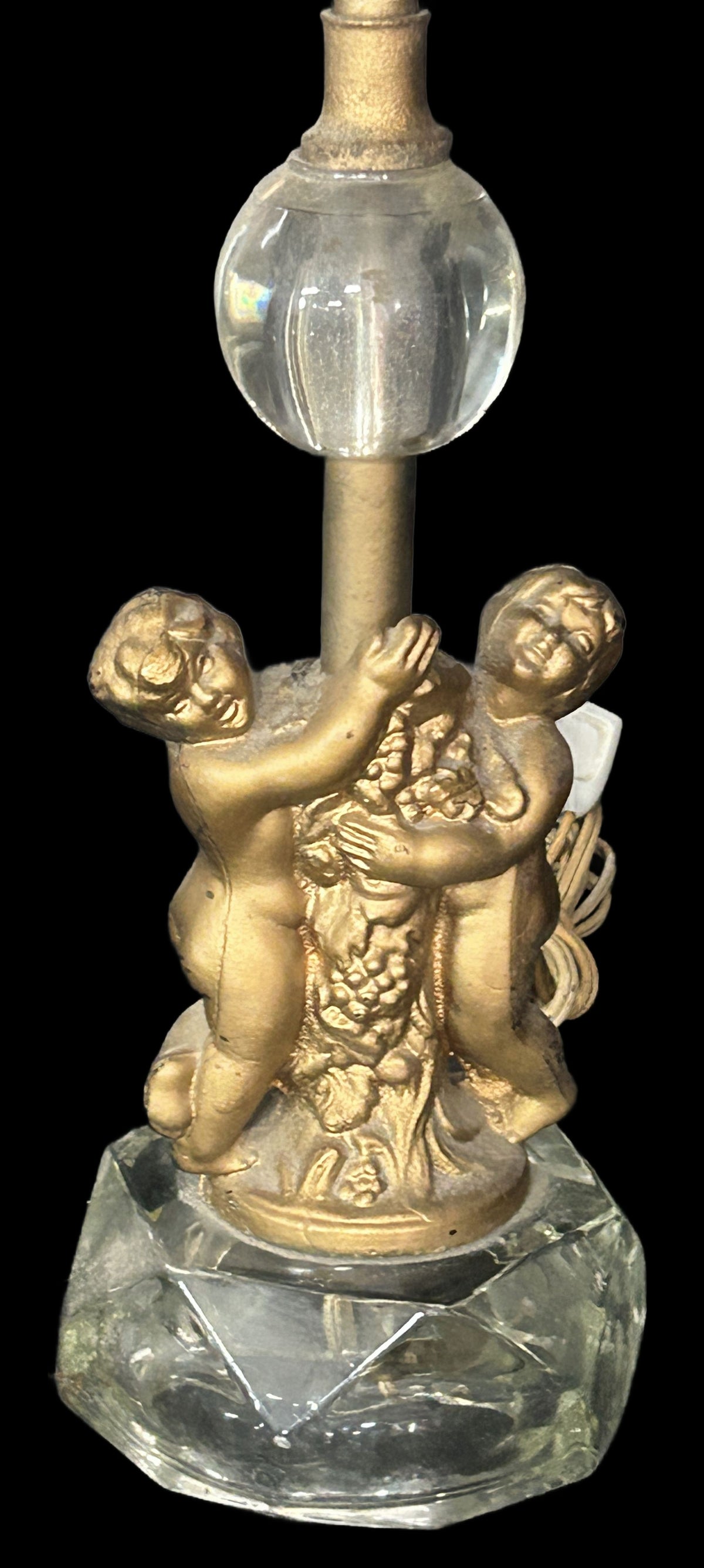 260729-2 Figural Spelter Boudoir Lamp