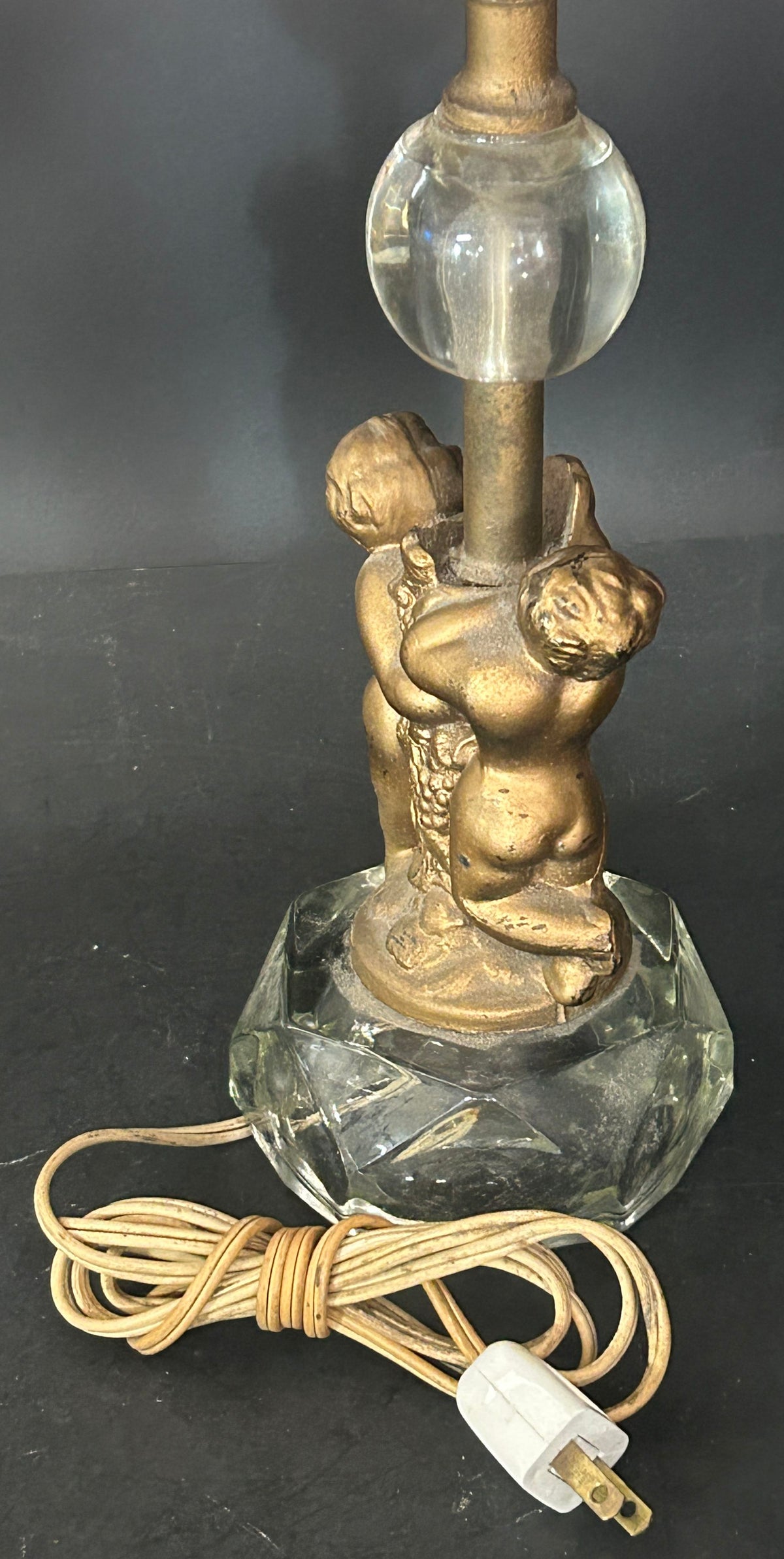 260729-2 Figural Spelter Boudoir Lamp