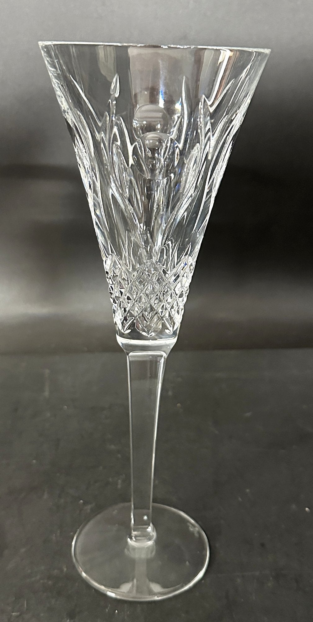 260708-22 Pair Waterford Champagne Flutes