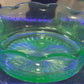 251101-8 Hazel Atlas Uranium Glass Ruffled Bowl