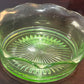 251101-8 Hazel Atlas Uranium Glass Ruffled Bowl