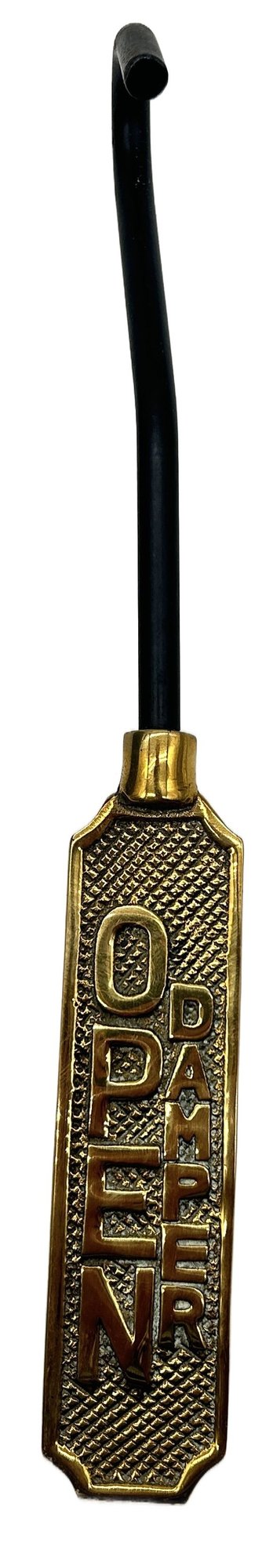 250625-11 Brass Fireplace Damper OPEN & CLOSED Pull
