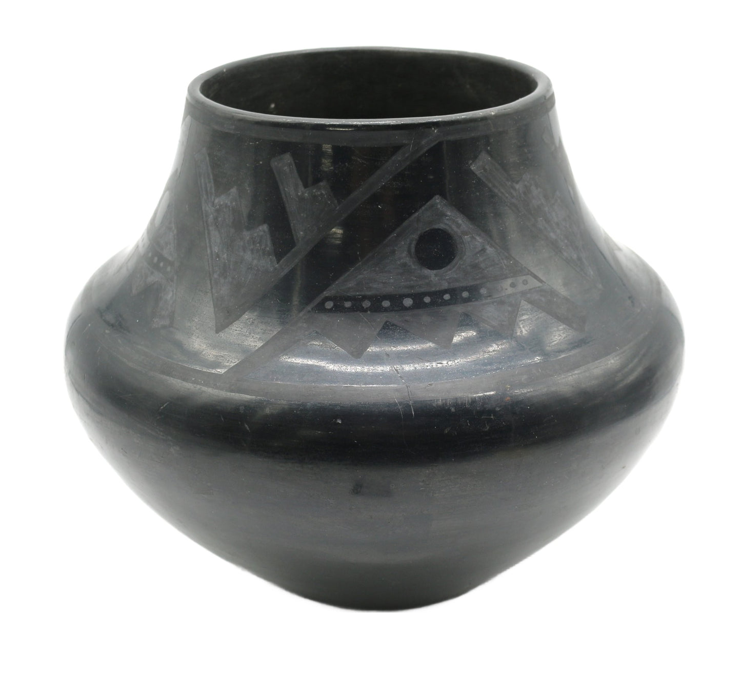 250326-2 Black Pottery By Maria Martinez-World-Remowned Potter Of San Ildefonso Pueblo