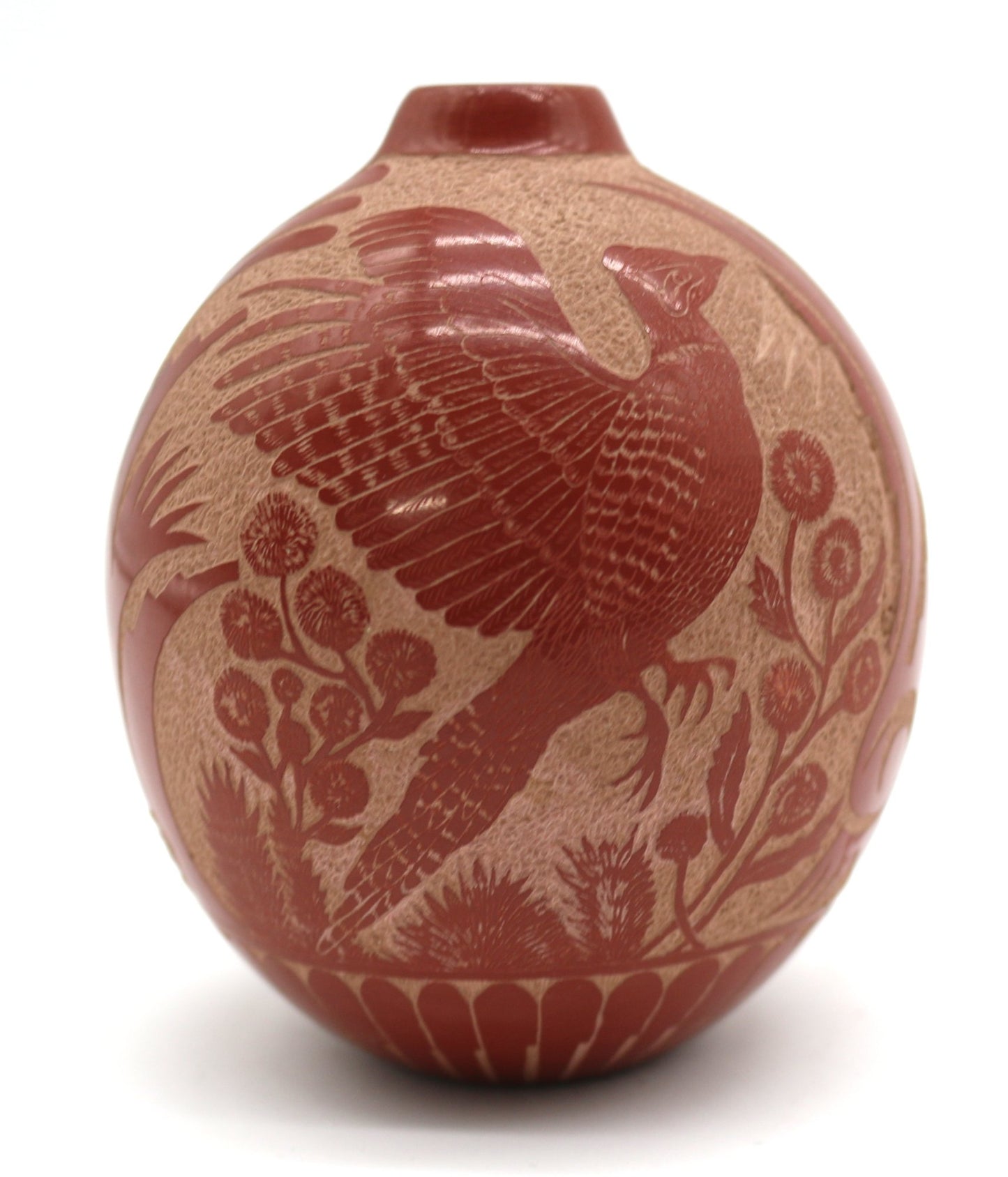 250326-4 Beautifully Carved Seed Pot By Grace Medicine Flower - Award Winning Artist Of The Santa Clara Pueblo