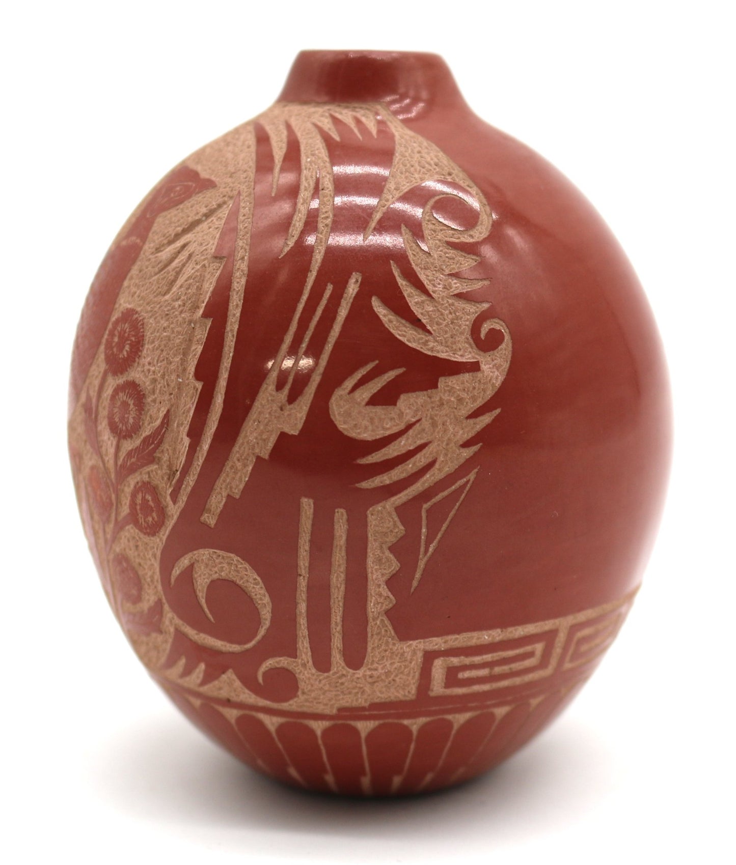 250326-4 Beautifully Carved Seed Pot By Grace Medicine Flower - Award Winning Artist Of The Santa Clara Pueblo