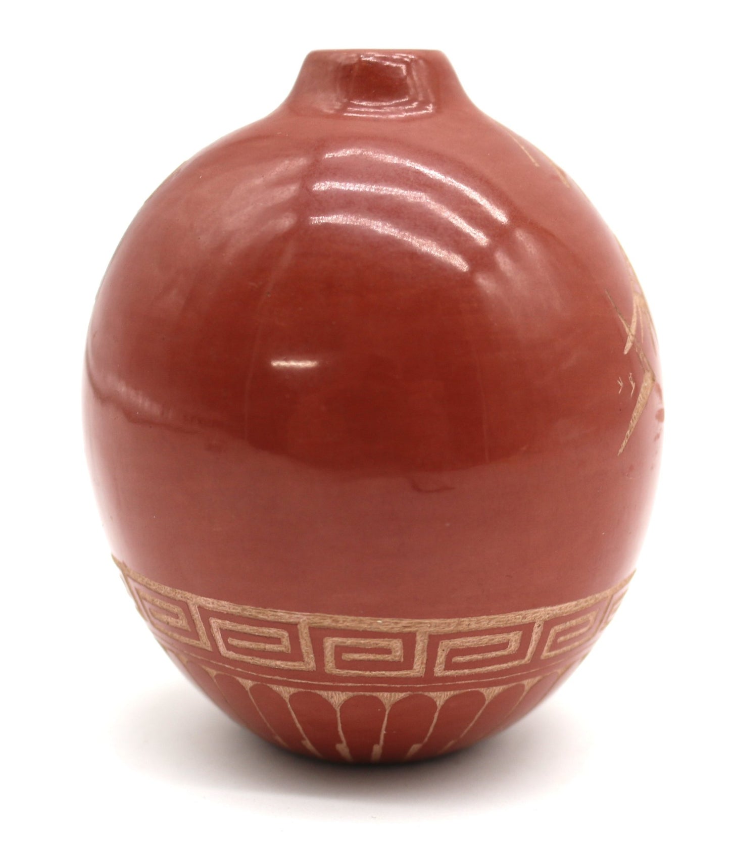 250326-4 Beautifully Carved Seed Pot By Grace Medicine Flower - Award Winning Artist Of The Santa Clara Pueblo