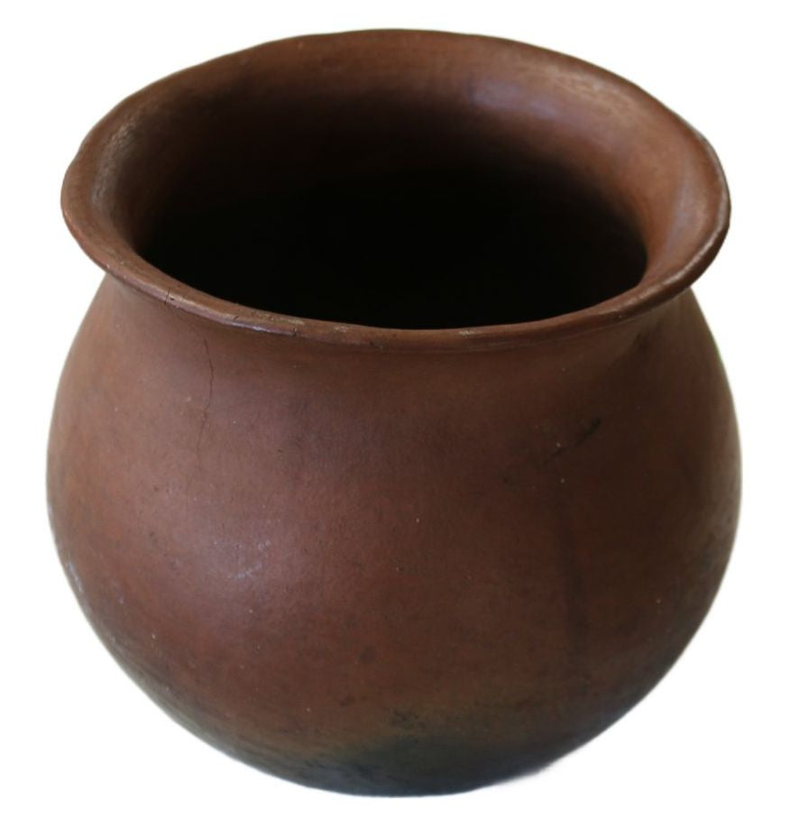 250326-6 Antique Large Pot With Label: "Papago Bean Pot" On Bottom - 9" High X 10" Wide - Native American