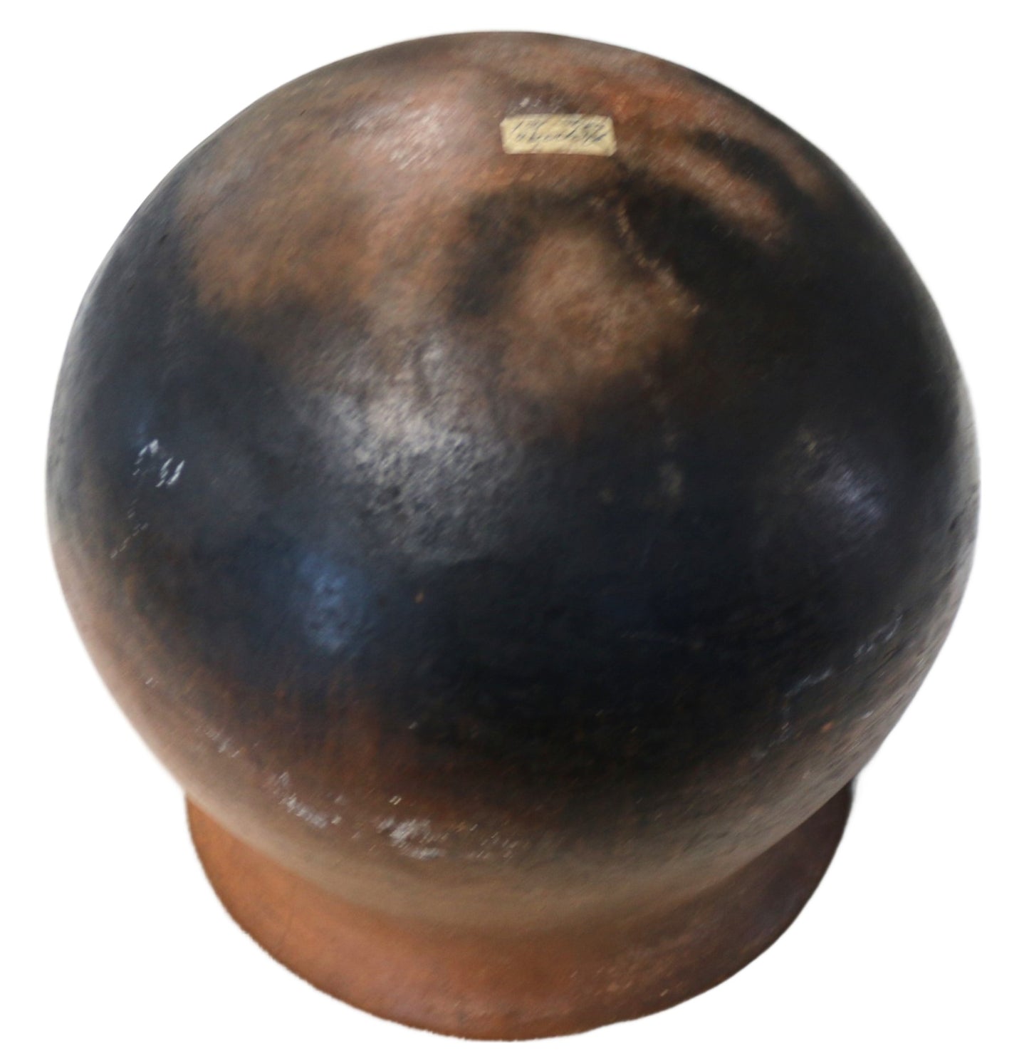 250326-6 Antique Large Pot With Label: "Papago Bean Pot" On Bottom - 9" High X 10" Wide - Native American