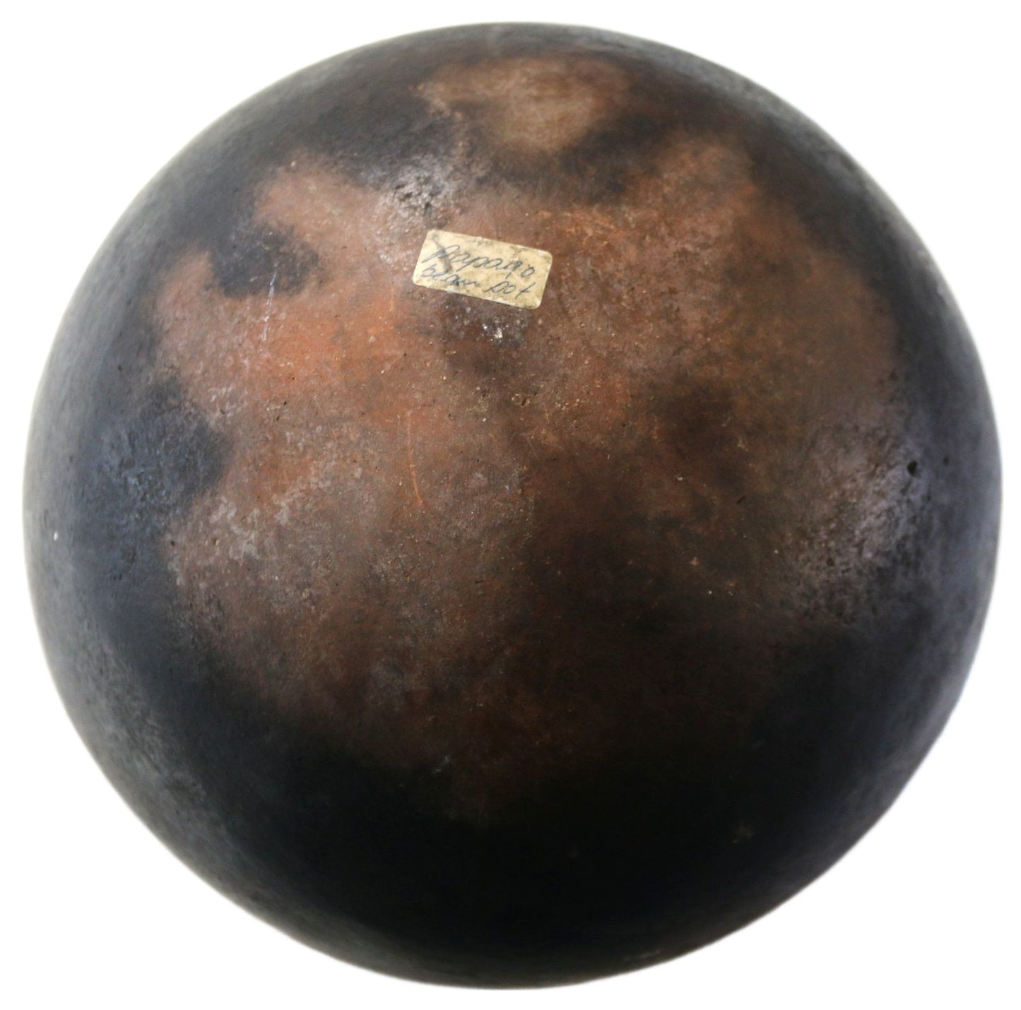 250326-6 Antique Large Pot With Label: "Papago Bean Pot" On Bottom - 9" High X 10" Wide - Native American