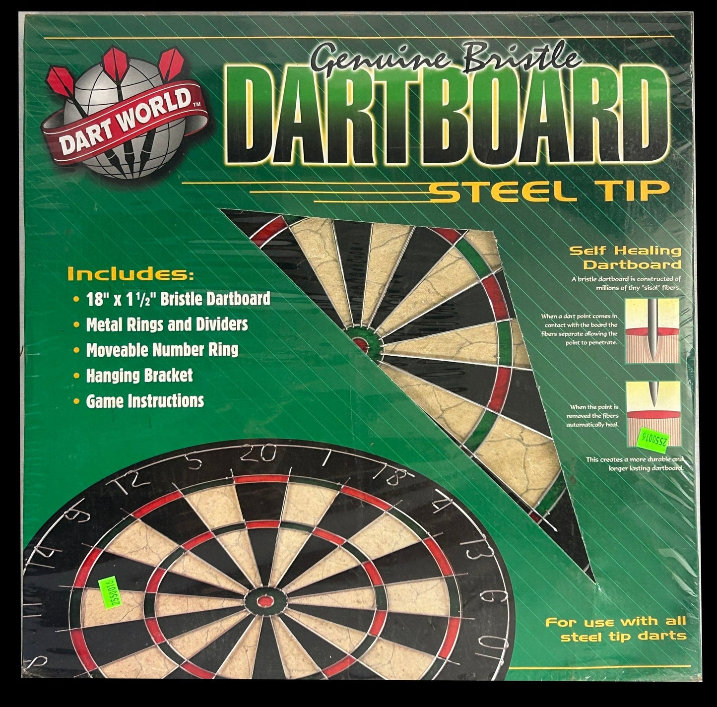 260429-17 New Dart World Self-Healing 18" Diam. Dart Board