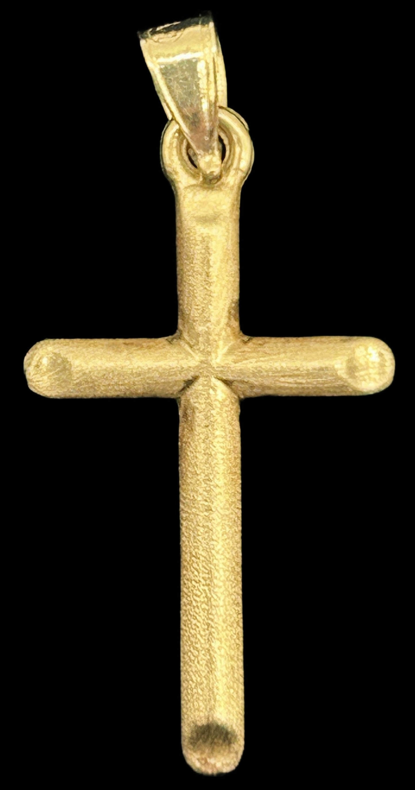 251201-3 14K Yellow Gold Cross, 1.05g