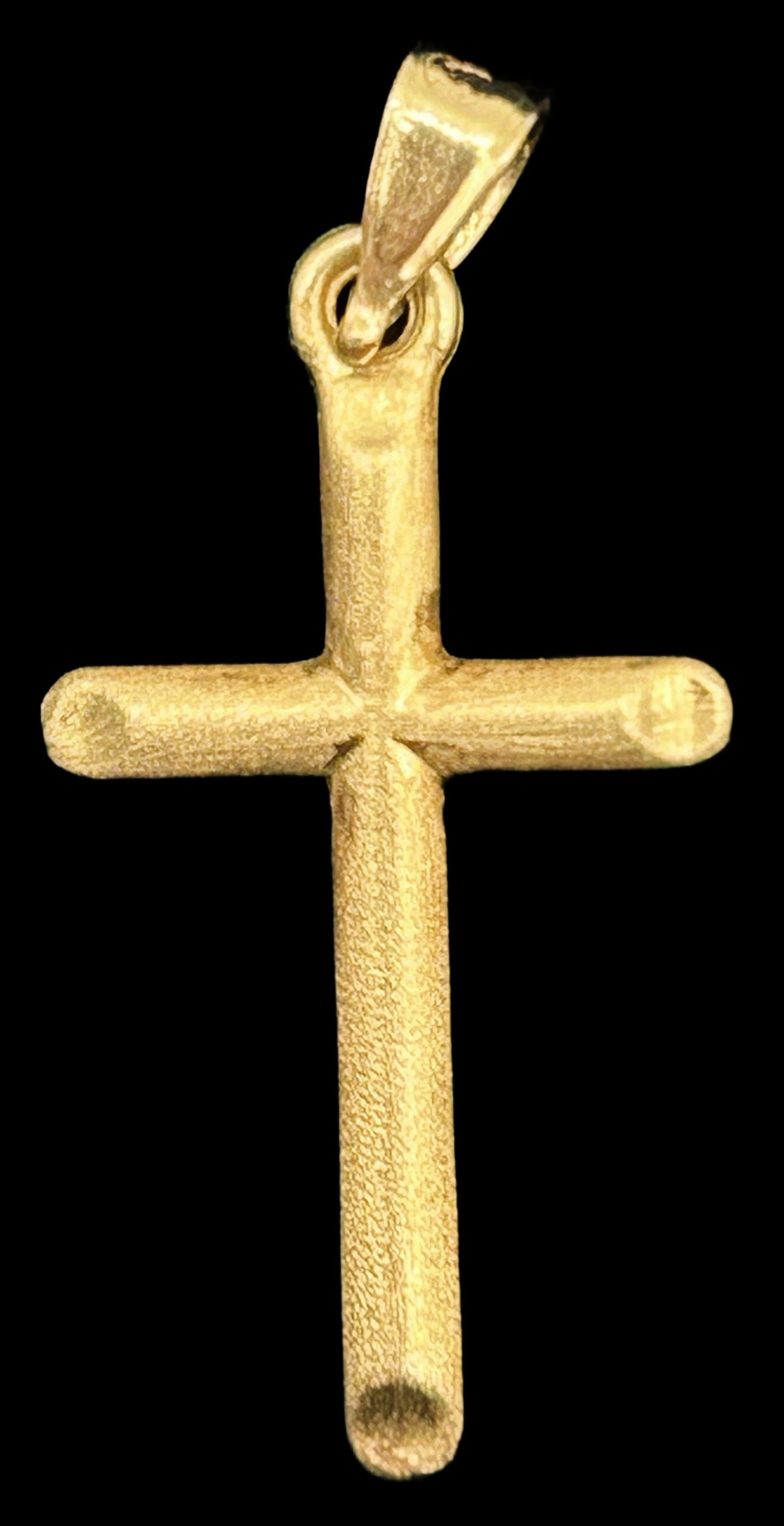 251201-3 14K Yellow Gold Cross, 1.05g