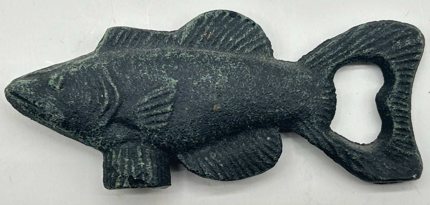 260429-21B Cast Metal Fish Form Bottle Opener