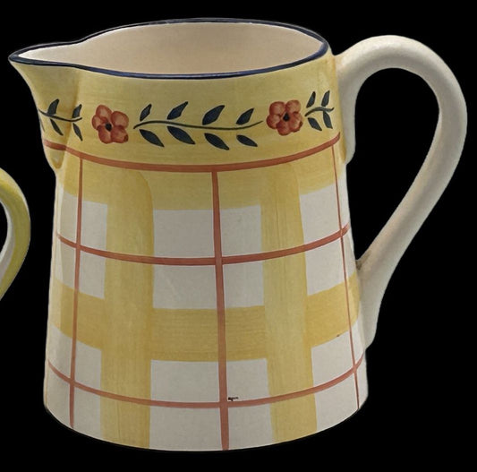 250423-7B Cheery Plaid Pitcher