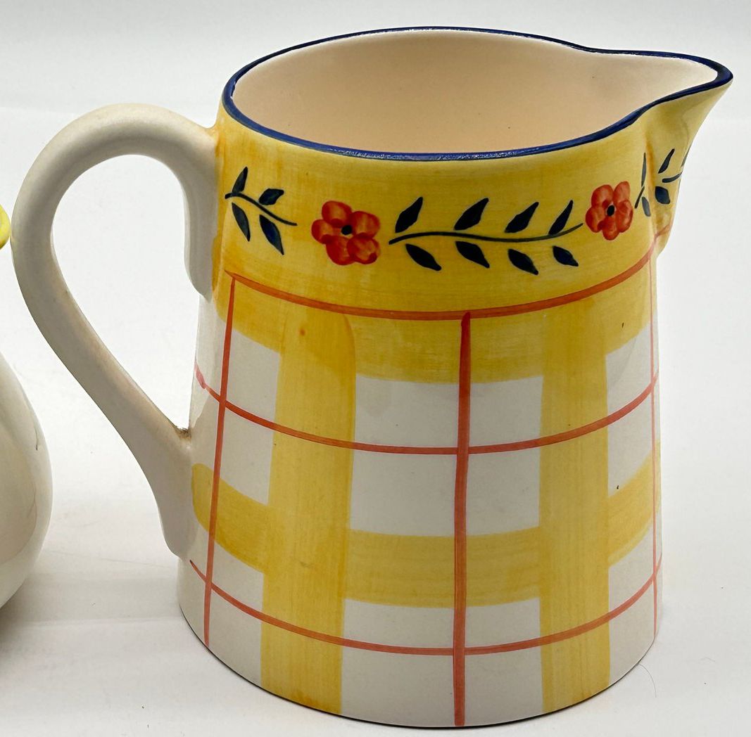 250423-7B Cheery Plaid Pitcher