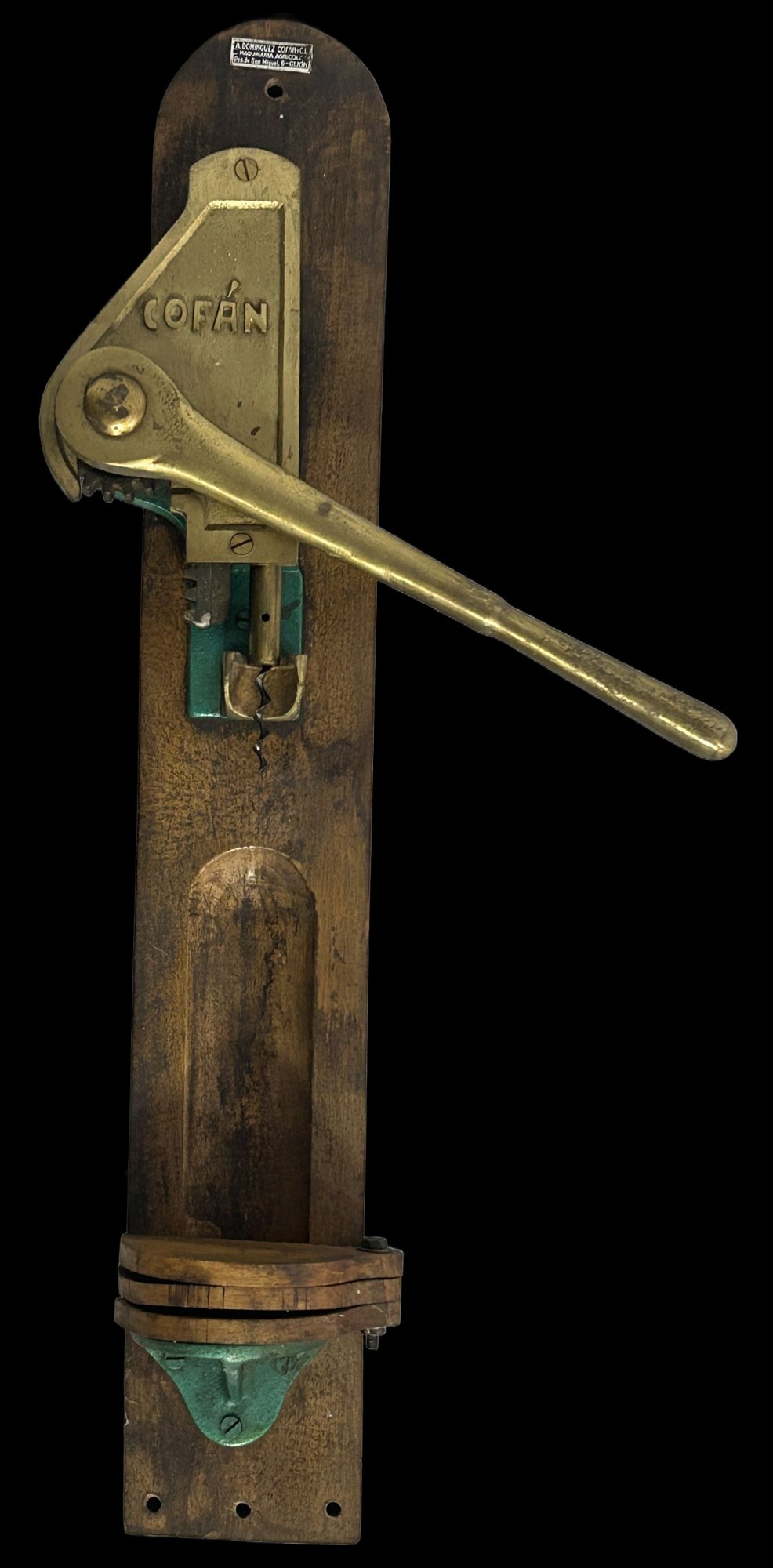 260107-6 Vintage Estate Cofan Wall Mounted Bottle Opener