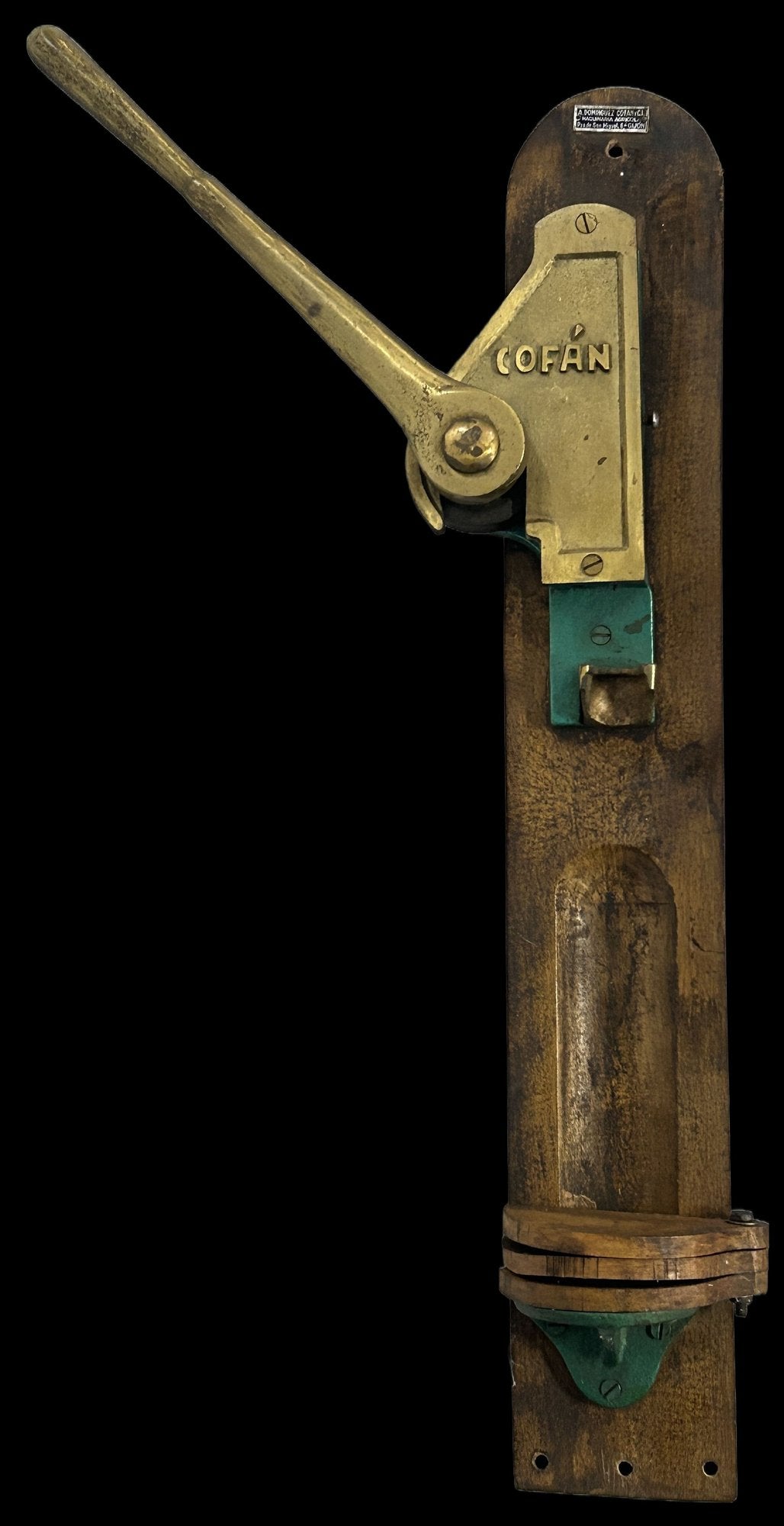 260107-6 Vintage Estate Cofan Wall Mounted Bottle Opener