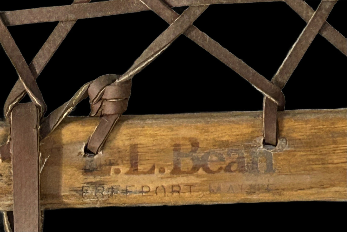 260429-23 LL Bean Oval Wooden Snow Shoes