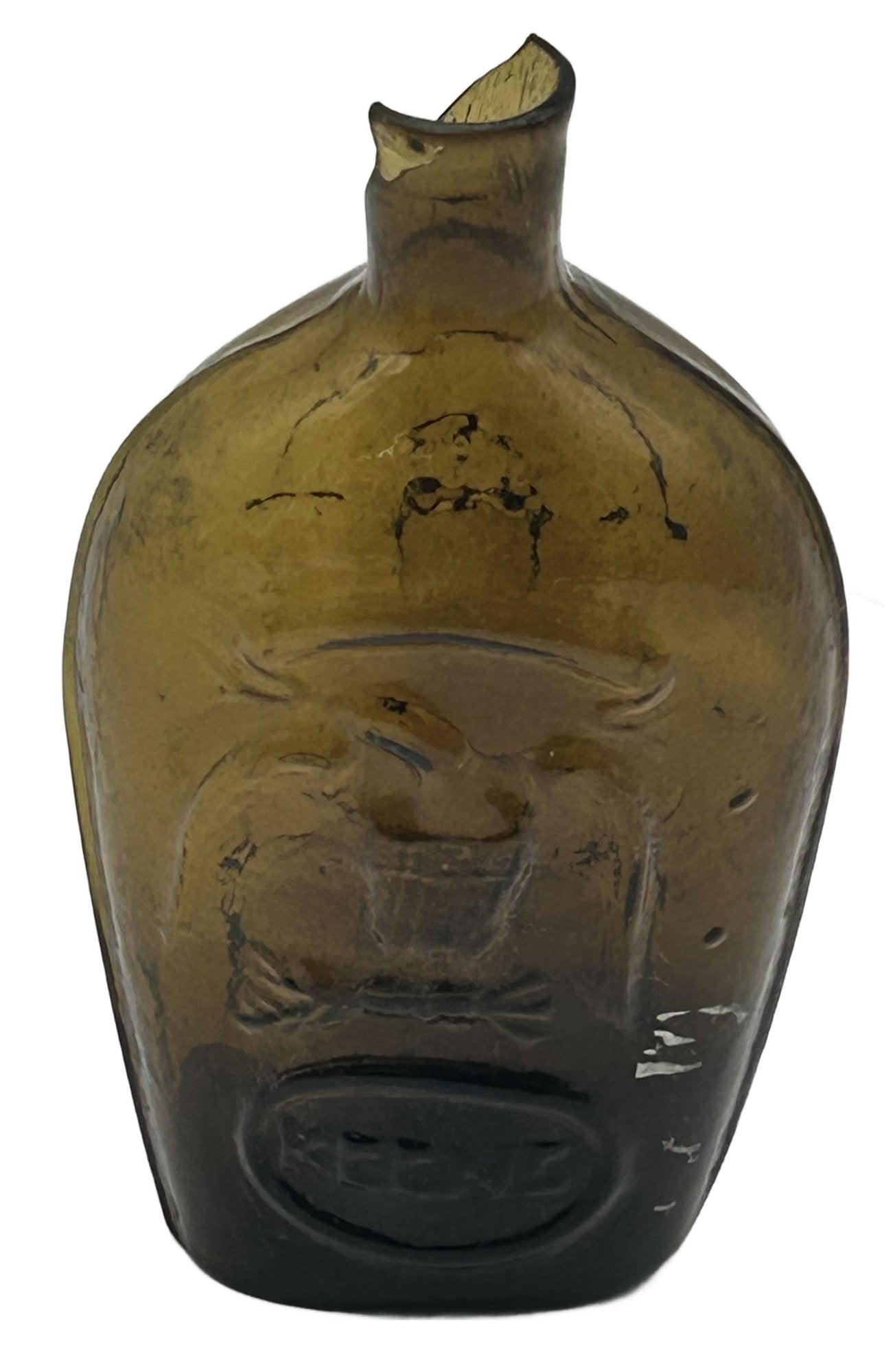 250423-9 Antique 1860s Keene Masonic Arch Eagle Bottle