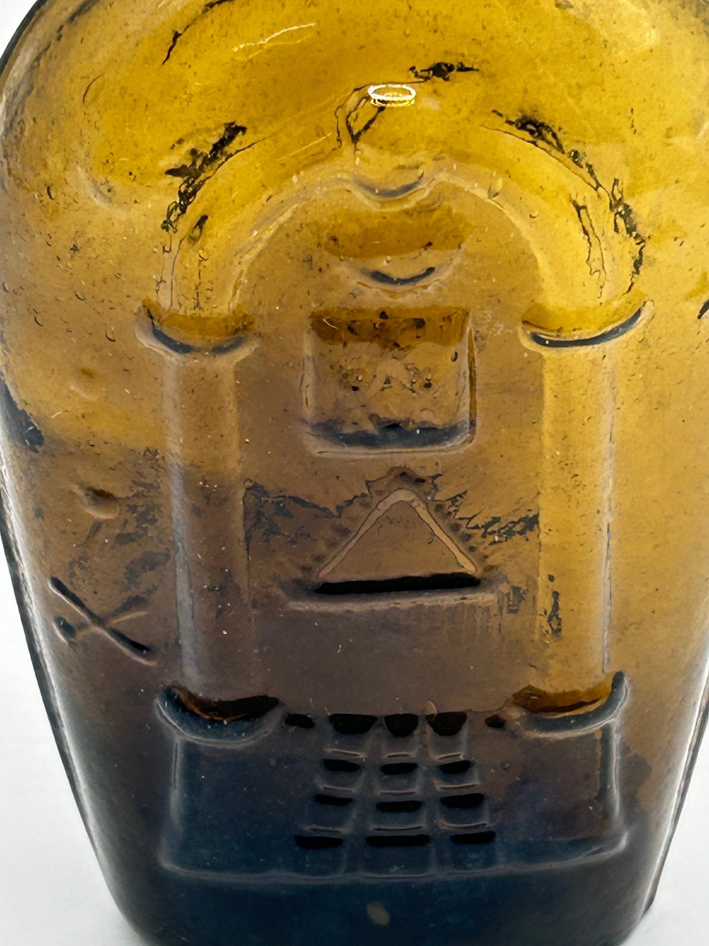 250423-9 Antique 1860s Keene Masonic Arch Eagle Bottle
