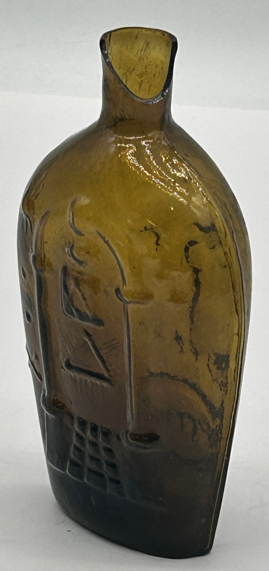 250423-9 Antique 1860s Keene Masonic Arch Eagle Bottle