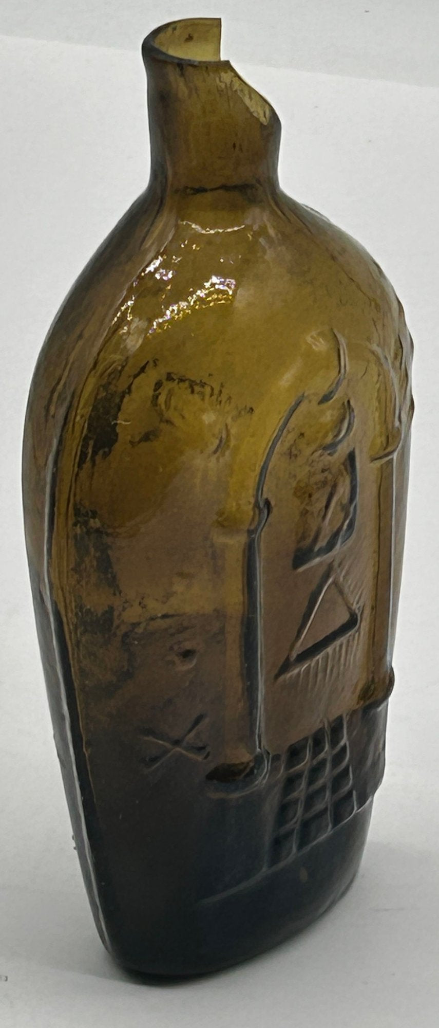 250423-9 Antique 1860s Keene Masonic Arch Eagle Bottle