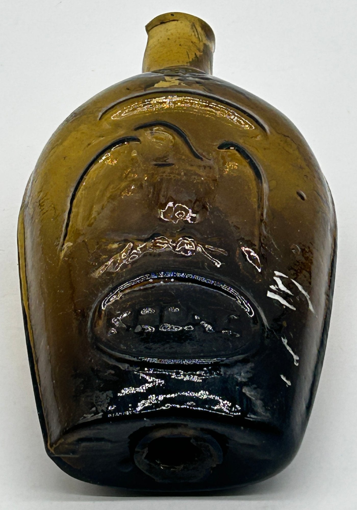 250423-9 Antique 1860s Keene Masonic Arch Eagle Bottle