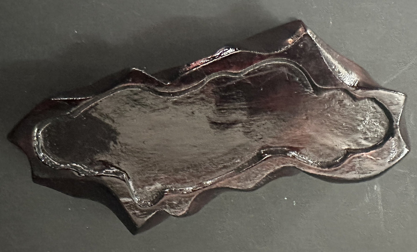 251210-22 8"H Carved Jade Dragon On Rosewood Stand