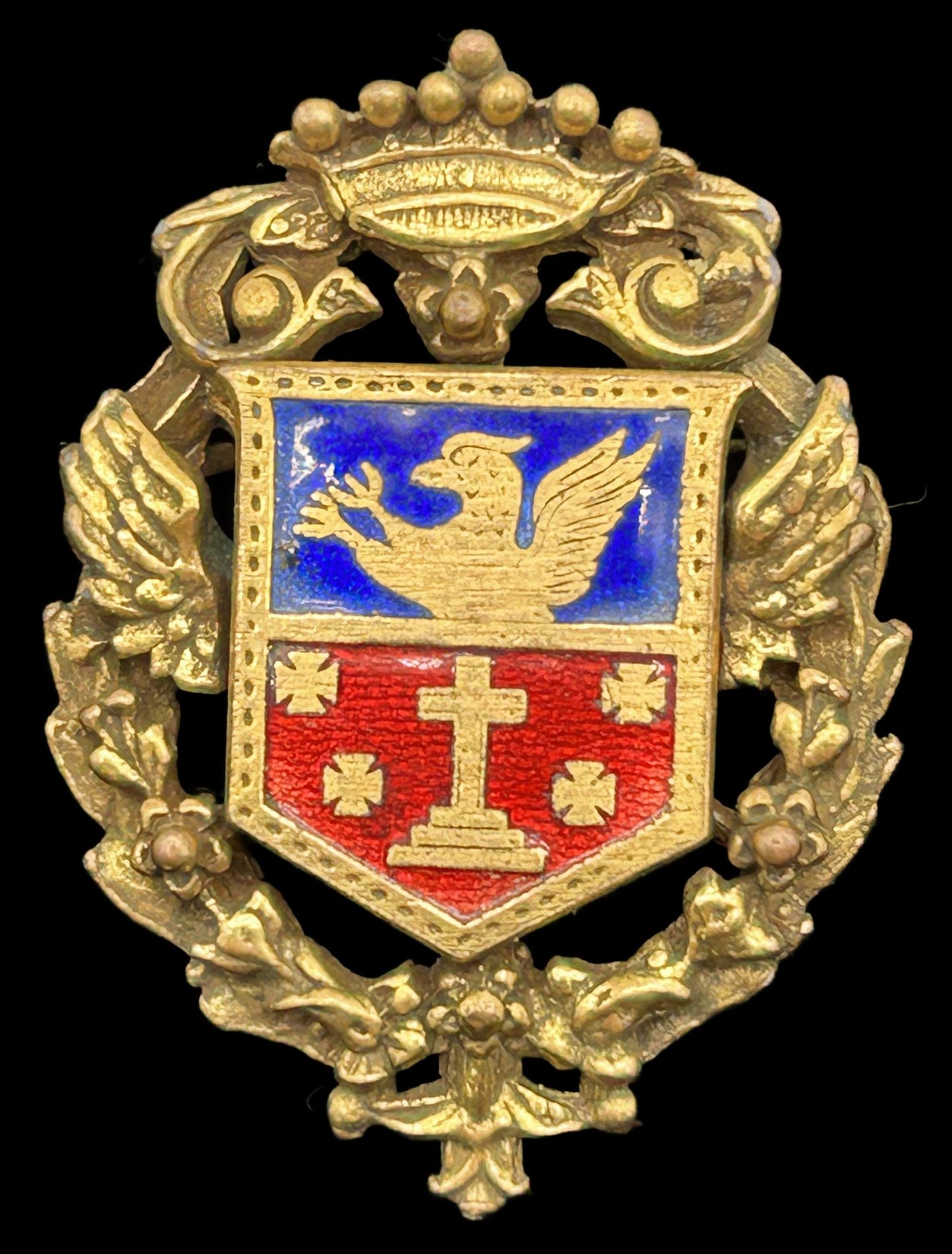 251001-8 Enameled Via Crucus Lucis Brooch