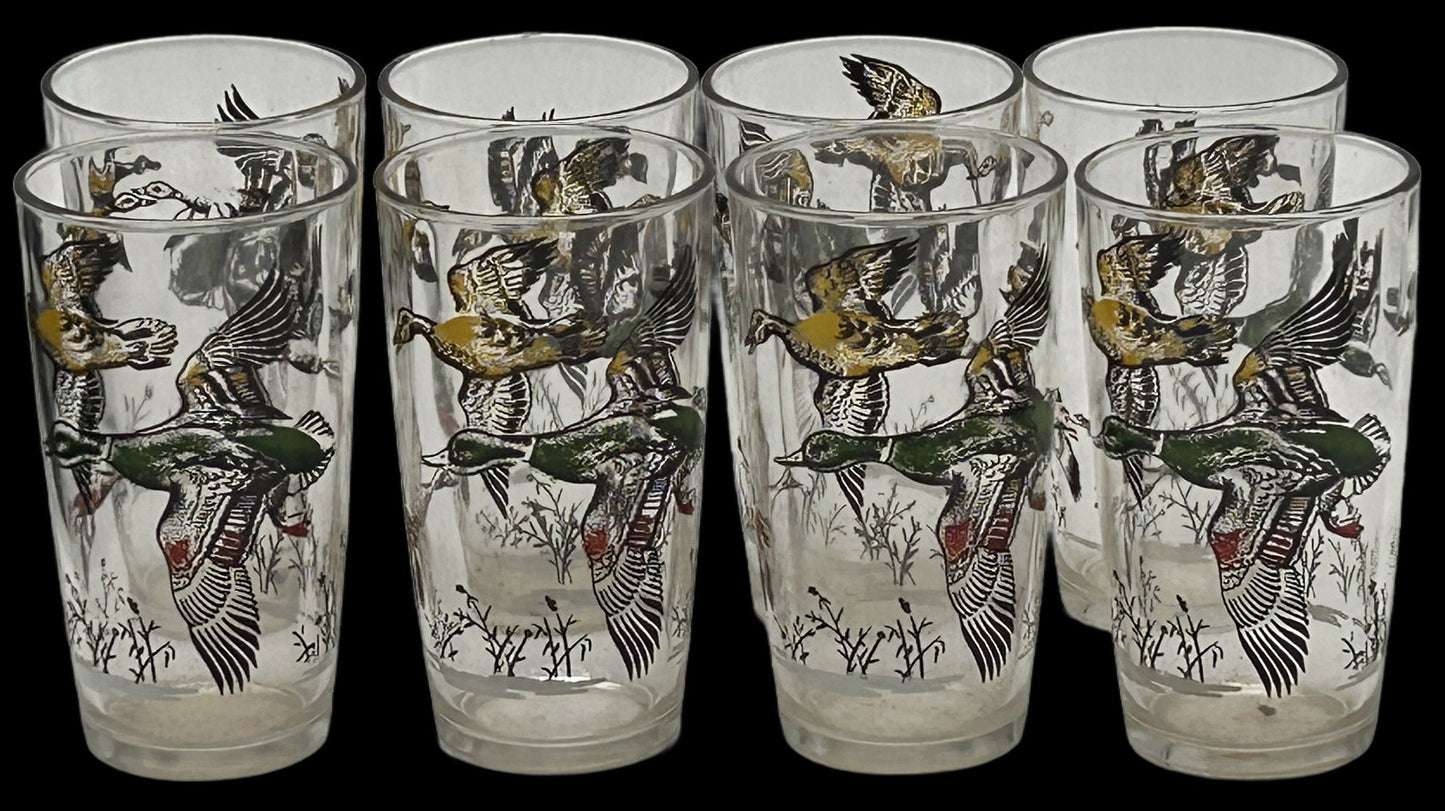 250423-12 8 Pcs Set MCM Mallard Bar Glasses