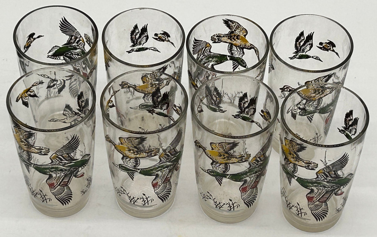 250423-12 8 Pcs Set MCM Mallard Bar Glasses