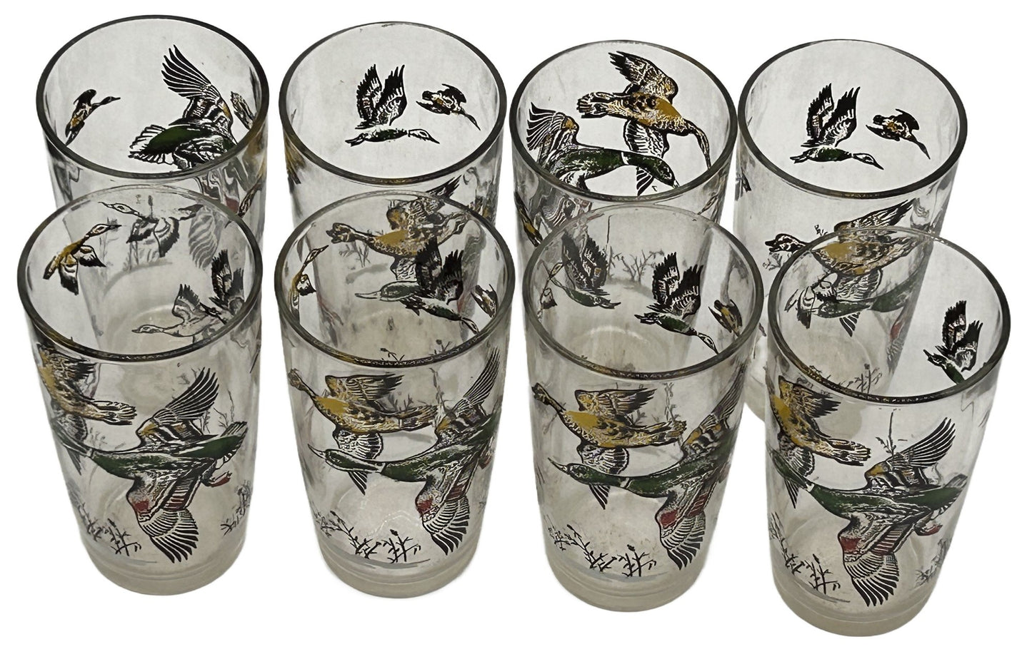 250423-12 8 Pcs Set MCM Mallard Bar Glasses