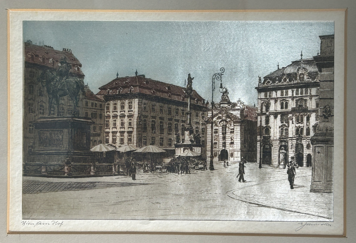 260819-4 Framed 3-Aquatine Etchings