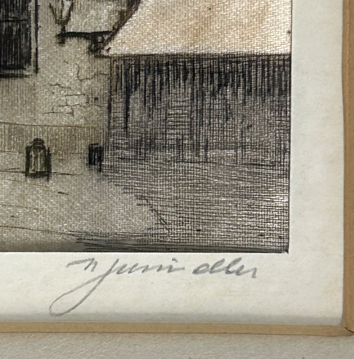 260819-5 Framed 4-Aquatine Etchings