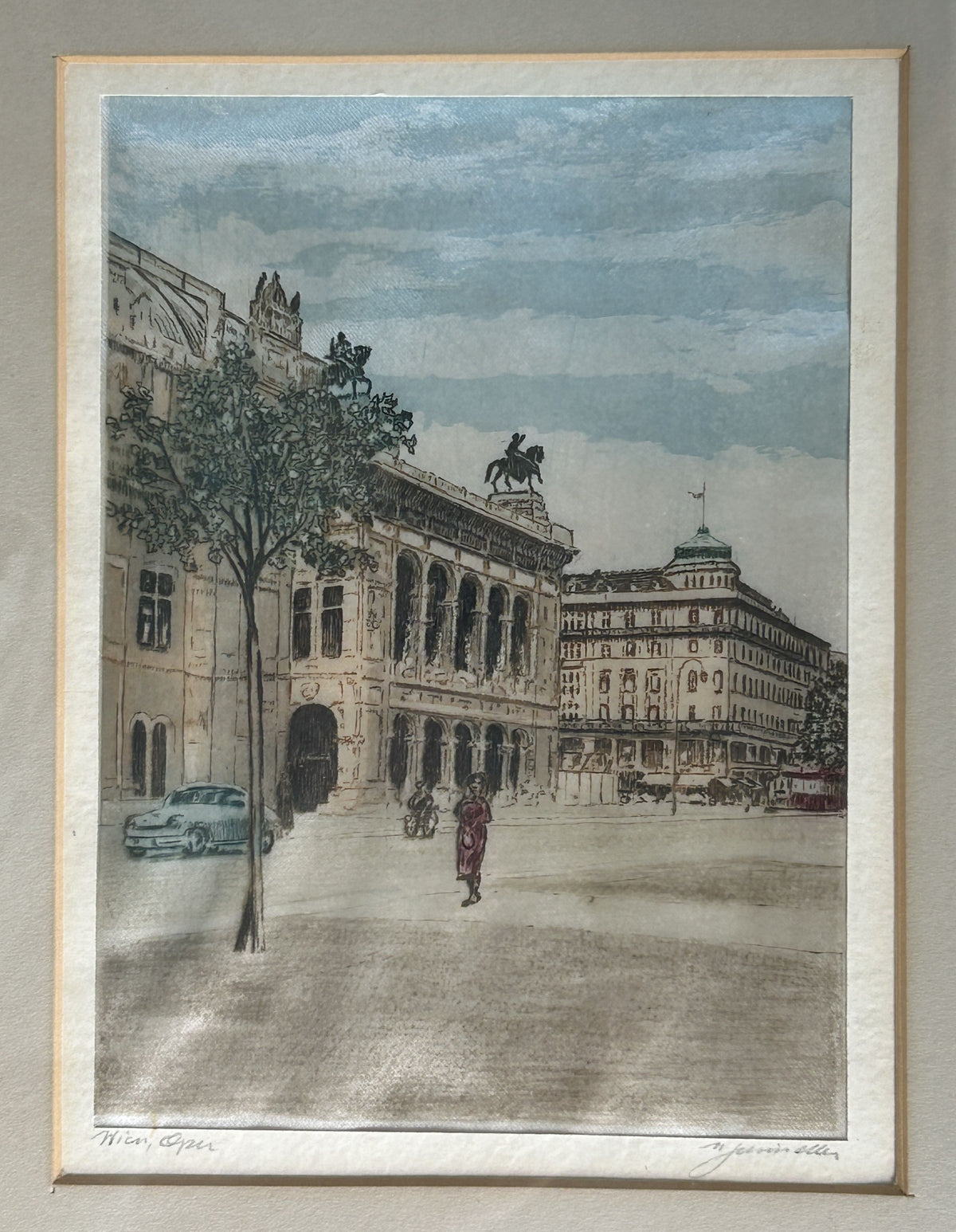 260819-5 Framed 4-Aquatine Etchings