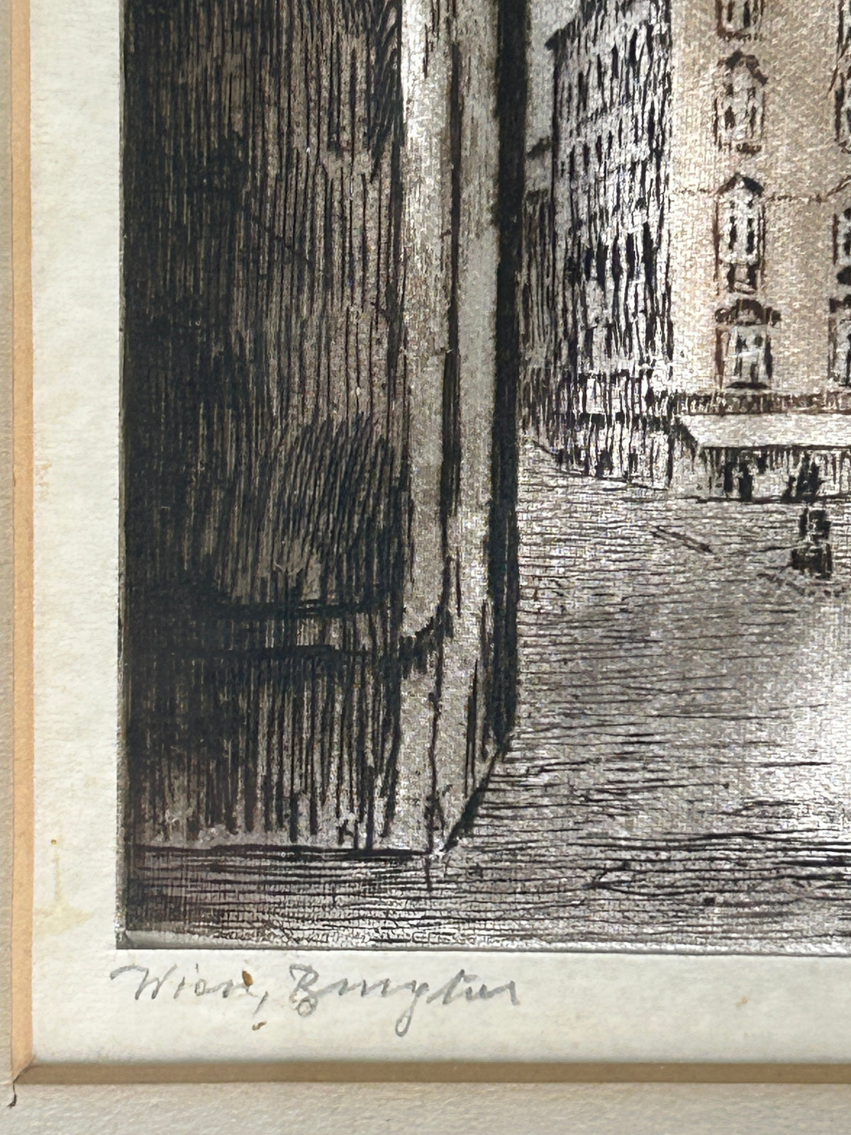 260819-5 Framed 4-Aquatine Etchings