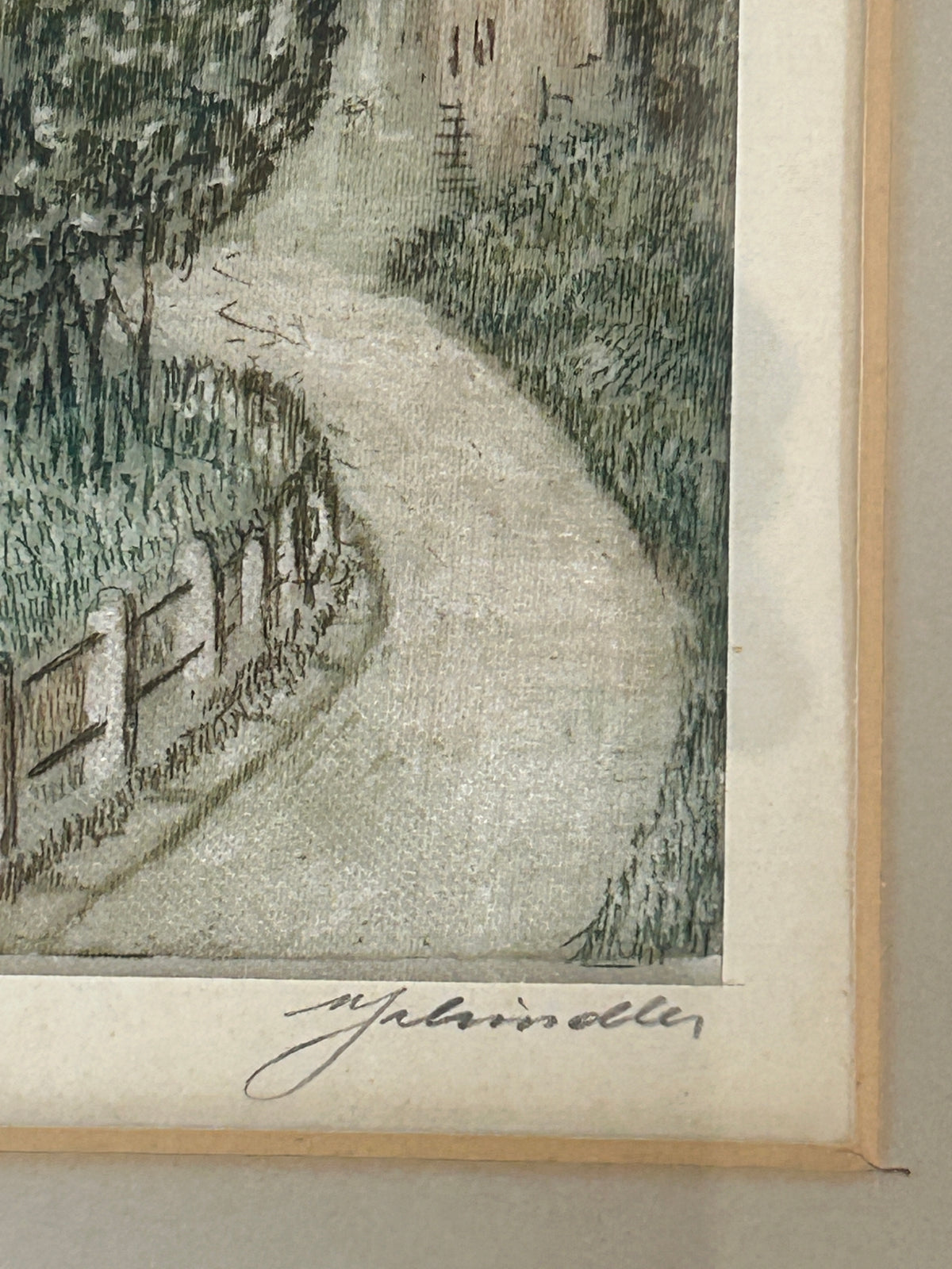 260819-6 Framed 4-Aquatine Etchings