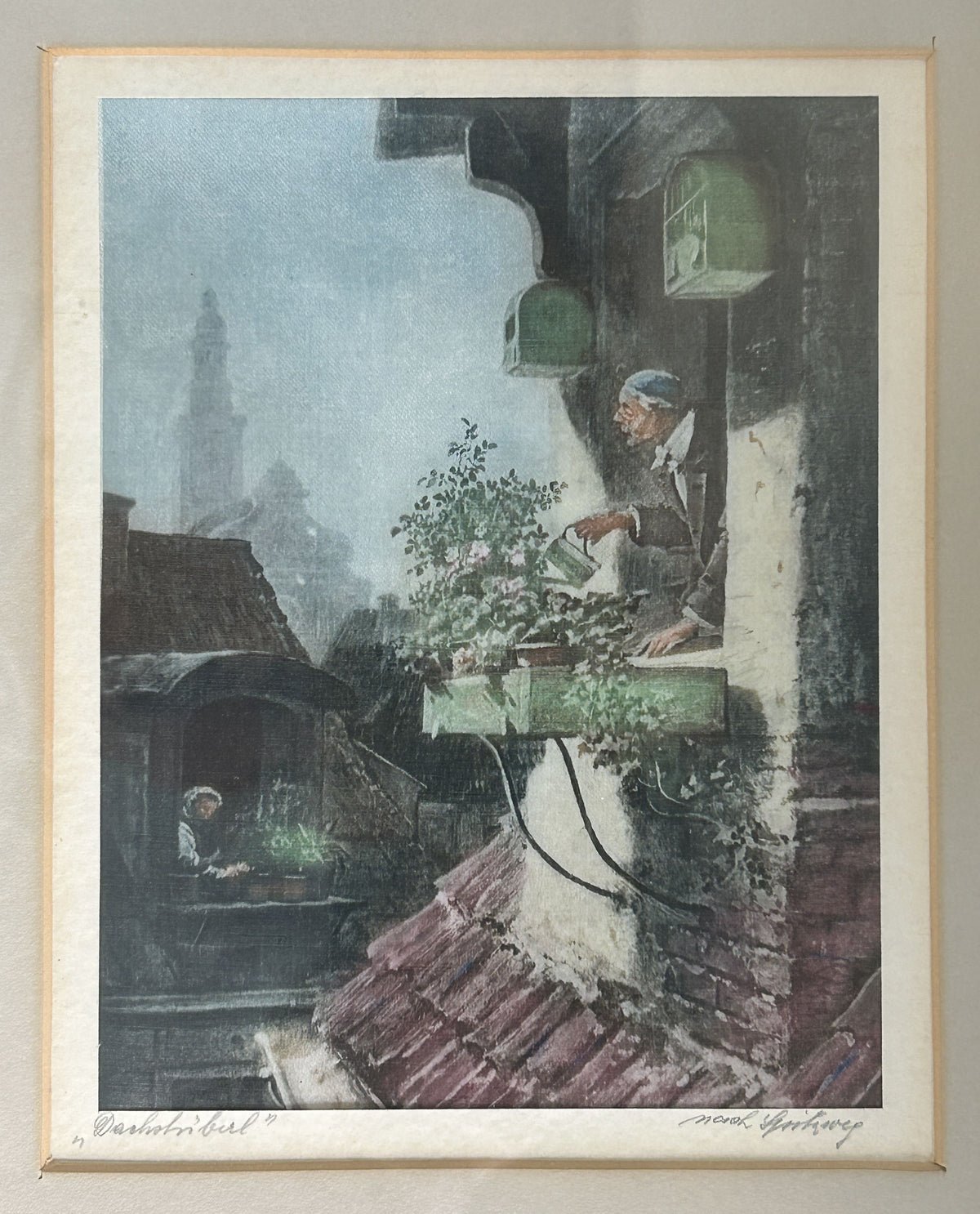 260819-6 Framed 4-Aquatine Etchings