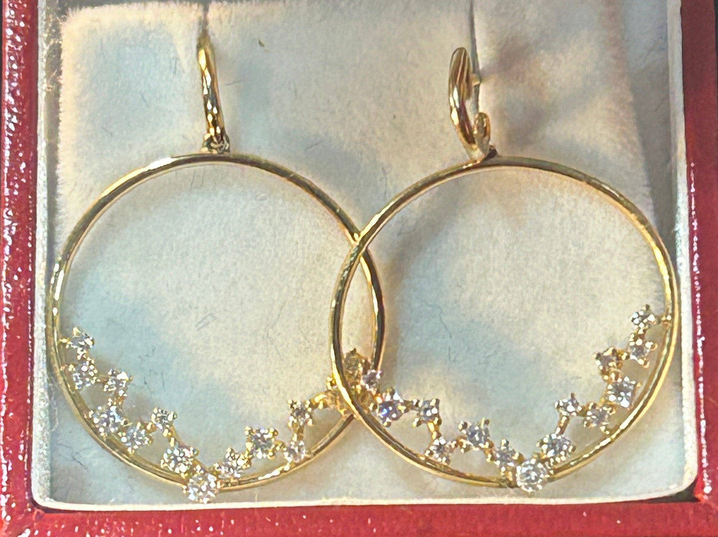 260508-2 Pair 14k Yellow Gold Scatter Earrings