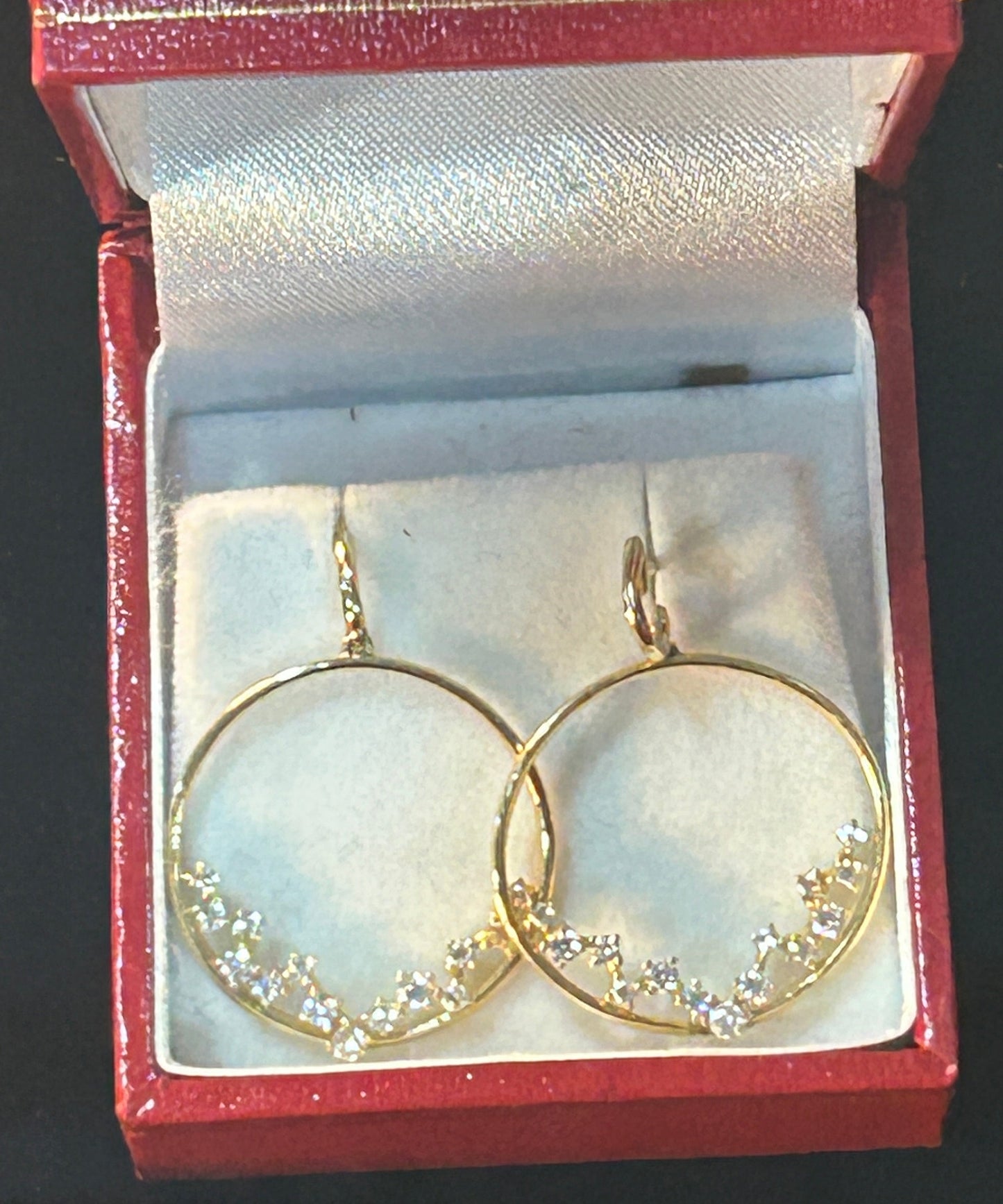 260508-2 Pair 14k Yellow Gold Scatter Earrings