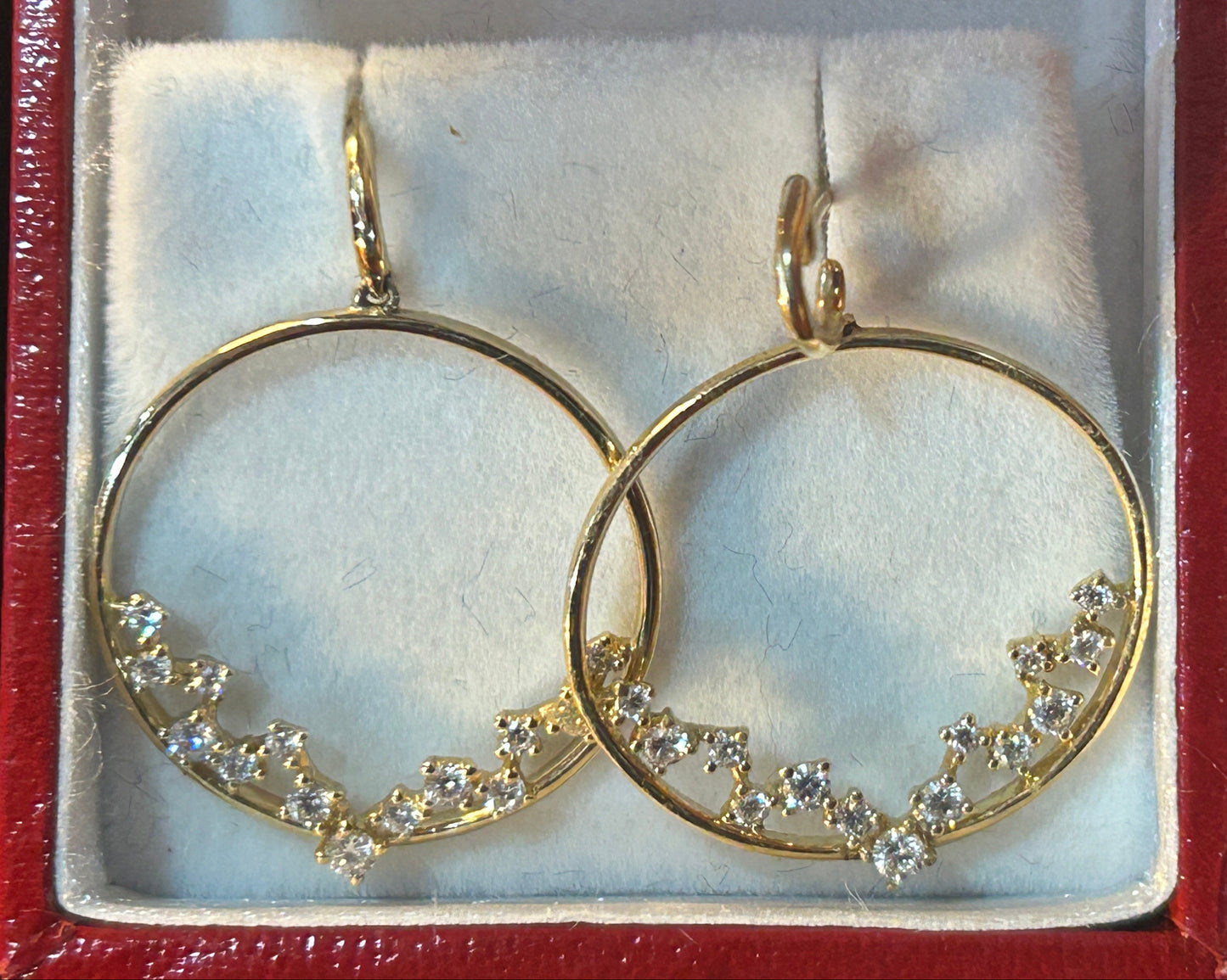 260508-2 Pair 14k Yellow Gold Scatter Earrings